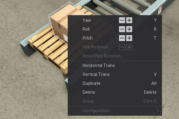 context menu