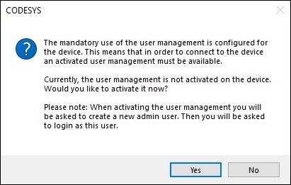 user managment mandatory