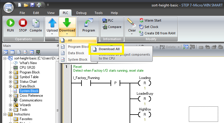 Сравнение проектов step7